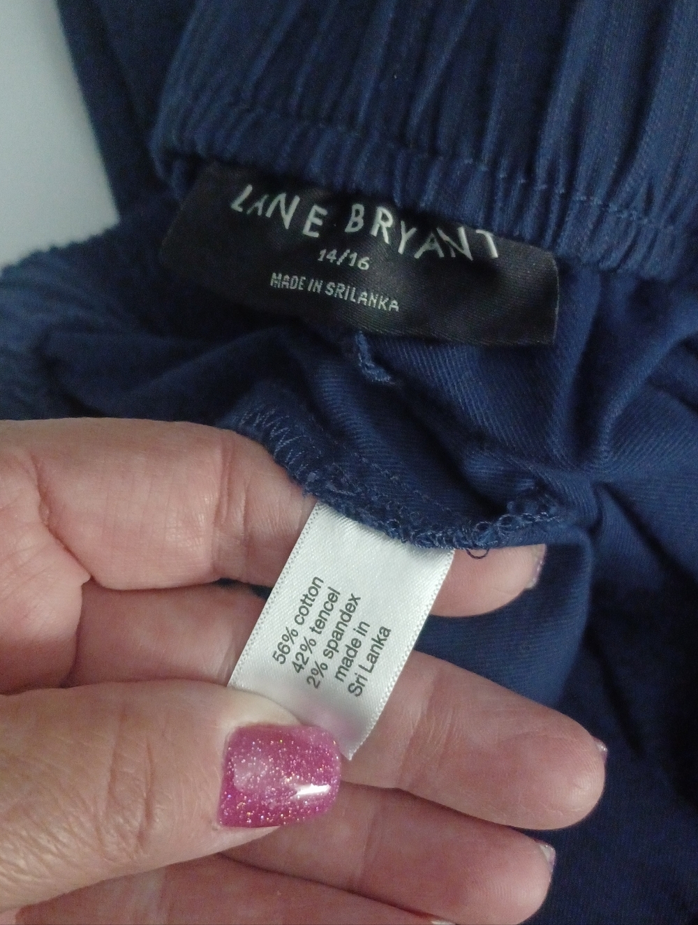 Lane Bryant Navy Capri Pants Wmns Sz 14/16 - Picture 4 of 5